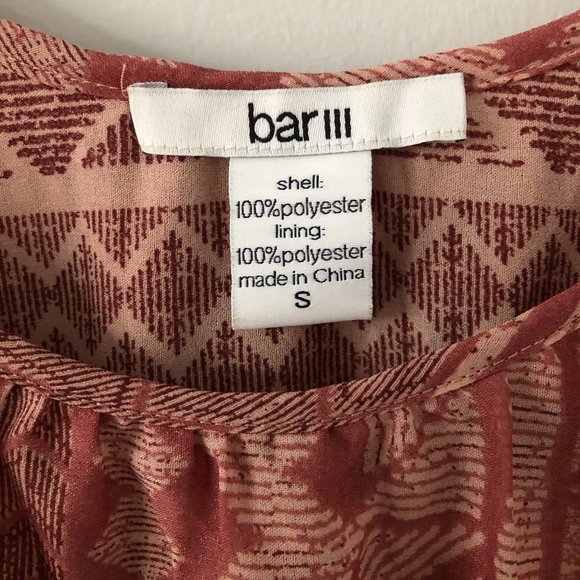 Bar III Mauve Geometric Printed Dress - Picture 4 of 5